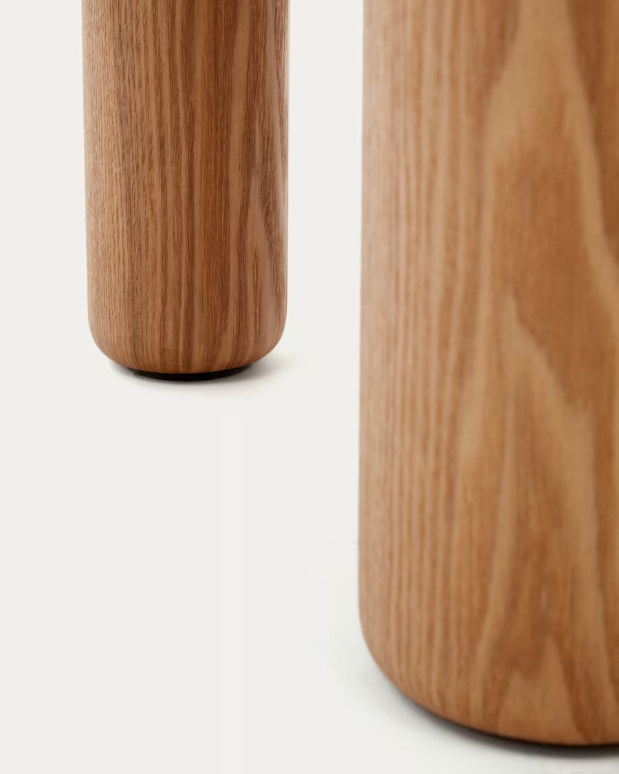 Kave Home Mailen round table in ash wood veneer with natural finish, Ø 120 cm