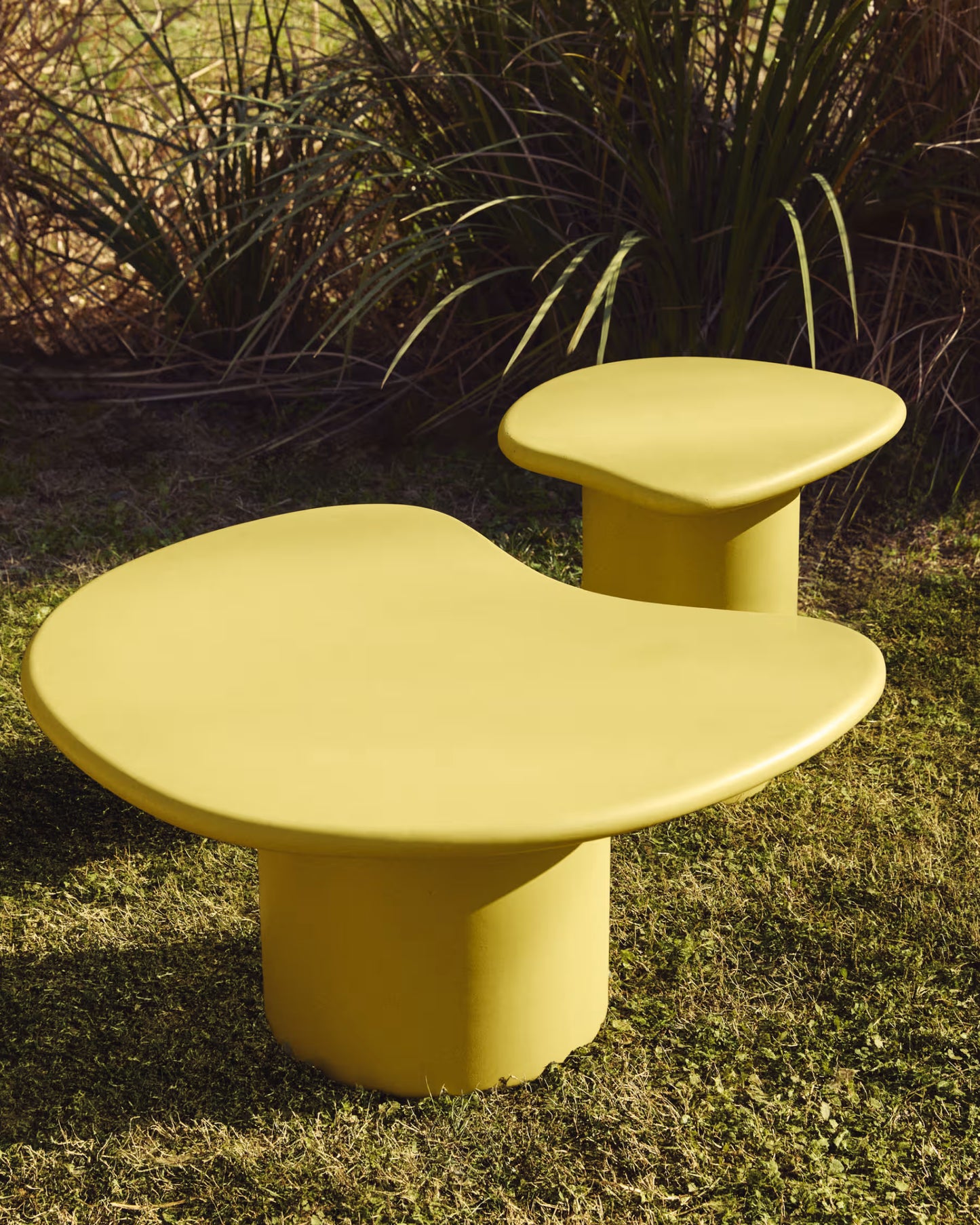 Kave Home Macarella Side Table in Mustard Concrete 48 x 47cm