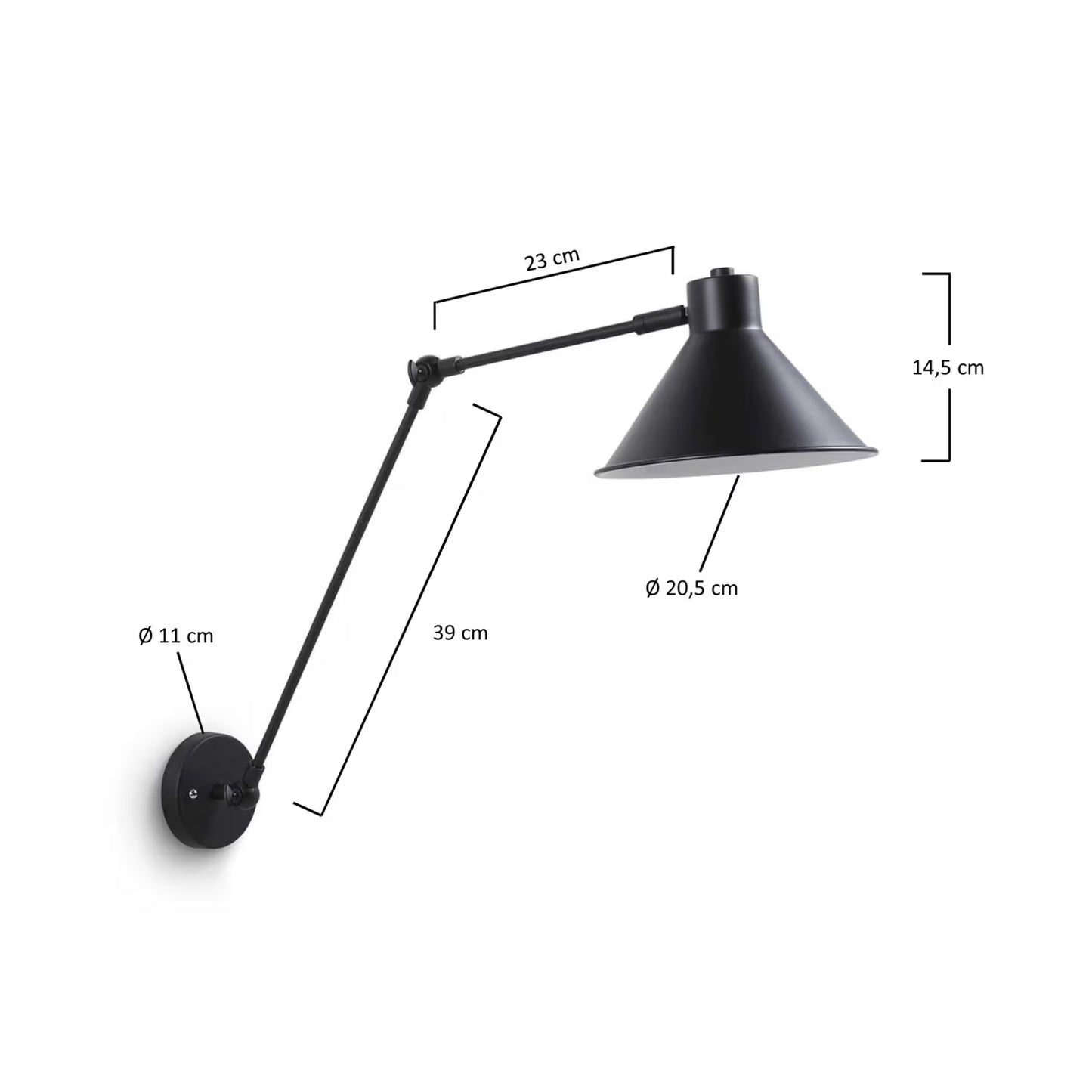 Kave Home Dione Wall Lamp Black