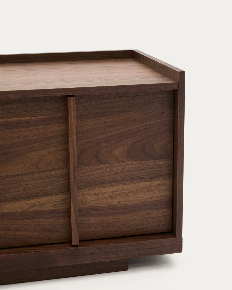 Kave Home Onix TV Stand with a Walnut Veneer in a Dark Finish, 200 x 45 cm FSC Mix Credit