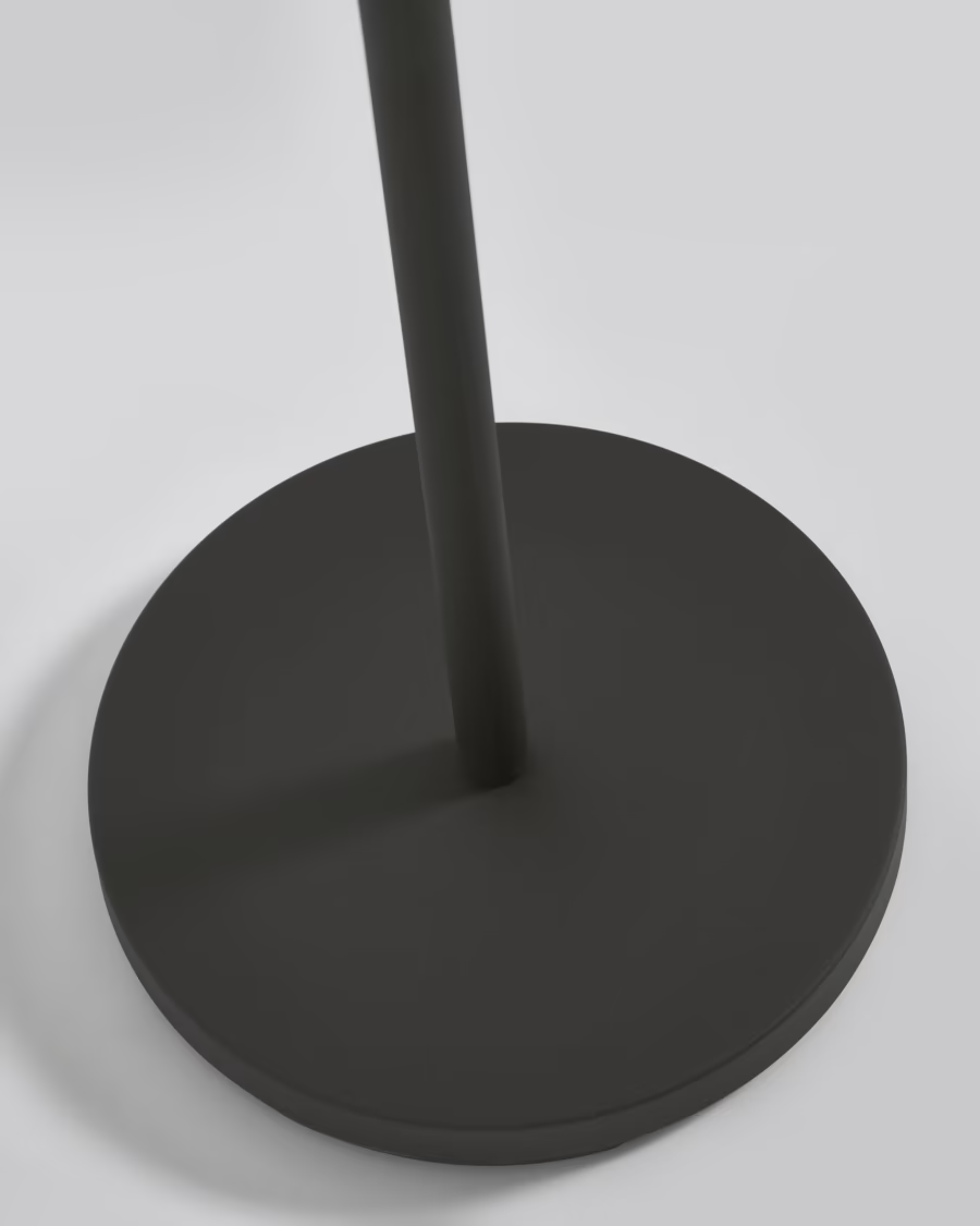 Kave Home Outdoor Amaray floor lamp in steel with black finish