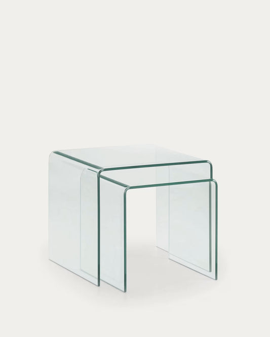 Kave Home Burano Nest of 2 Glass Tables