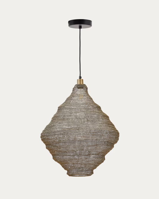 Kave Home Sarraco gold metal ceiling lamp Ø 58 cm
