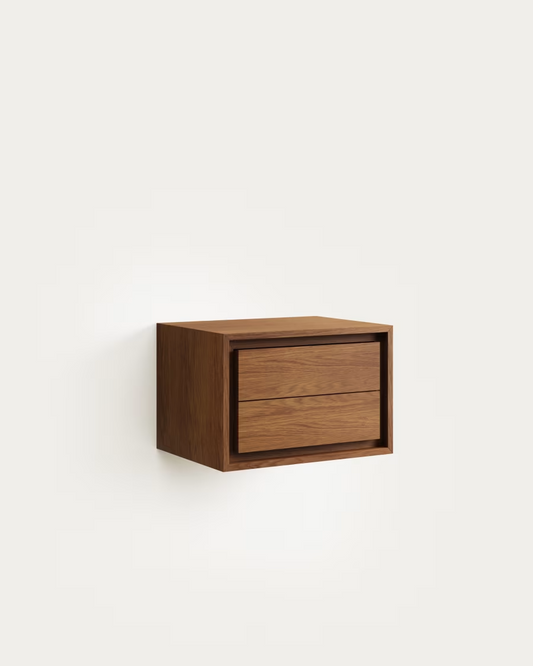 Kave Home Kenta bathroom furniture in solid teak wood with a walnut finish, 60 x