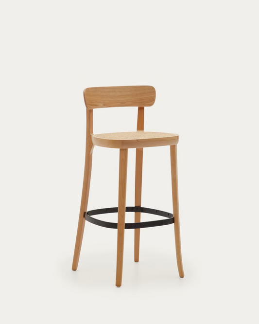Kave Home 2 x Romane stool beechwood stool with a natural finish 75 cm
