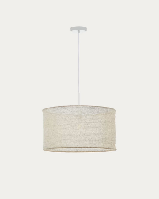 Kave Home Mariela linen ceiling lamp shade in a beige finish Ø 50 x 30 cm