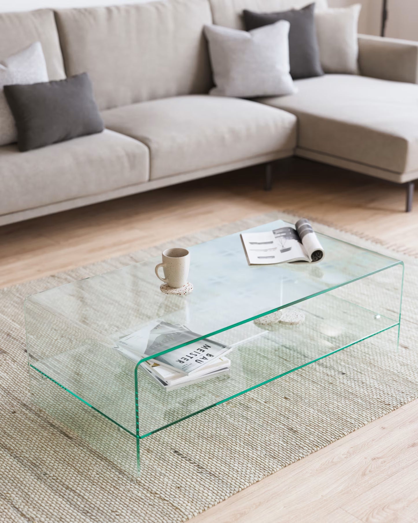 Kave Home Burano Glass Coffee Table 110 x 55 cm