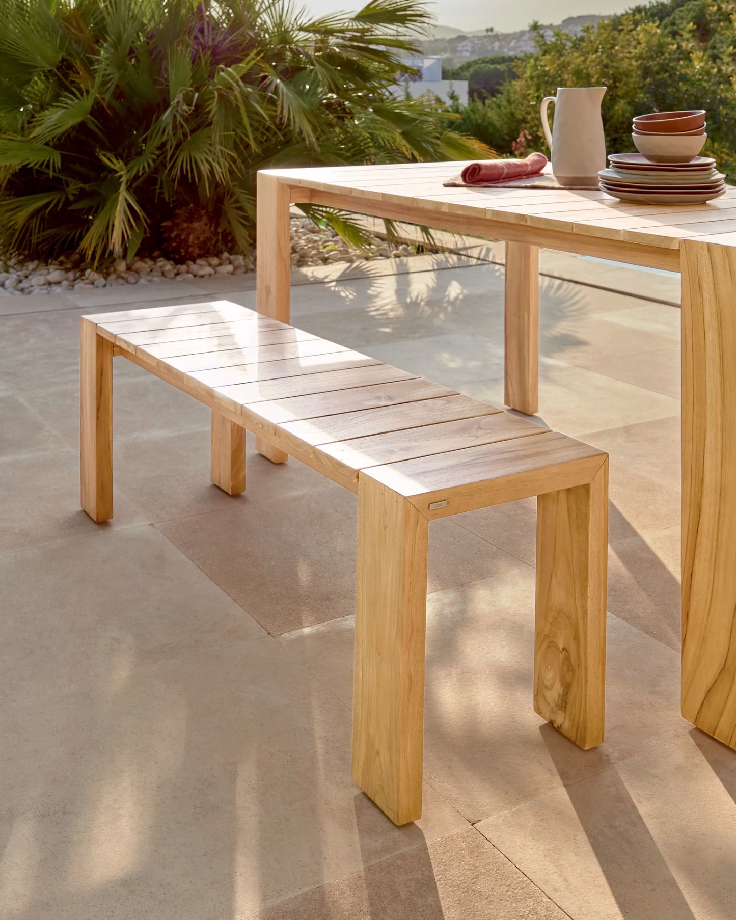 Kave Home Victoire Solid Teak Outdoor Bench 175 cm