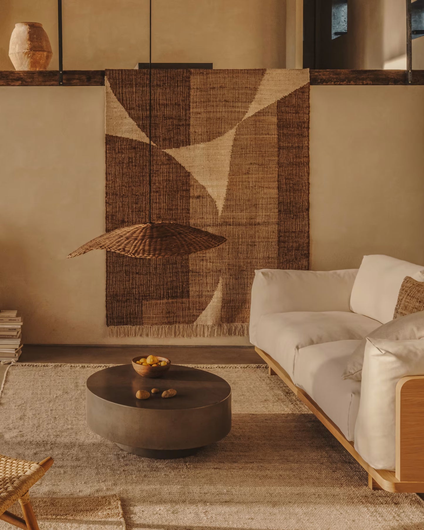 Kave Home Bisbal ceiling Lamp Shade with a Natural Finish, Ø 80 cm