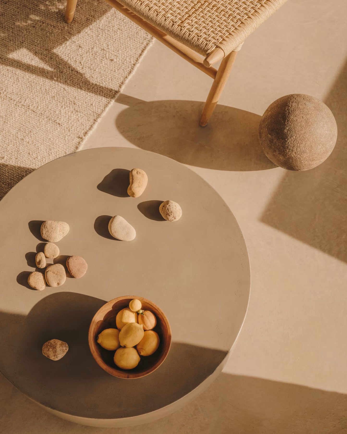 Kave Home Garbet Cement Coffee Table, Ø 60 cm