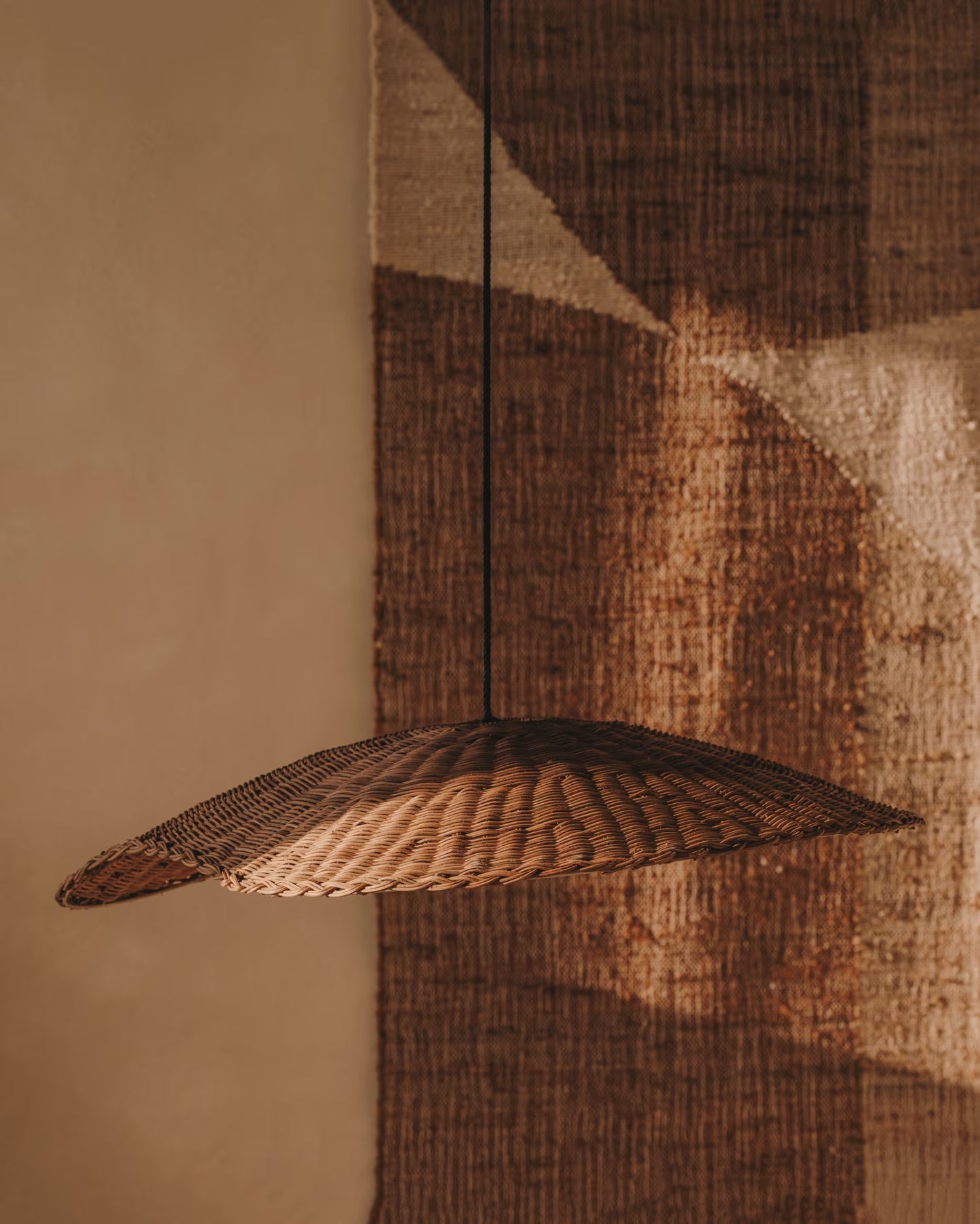 Kave Home Bisbal ceiling Lamp Shade with a Natural Finish, Ø 80 cm