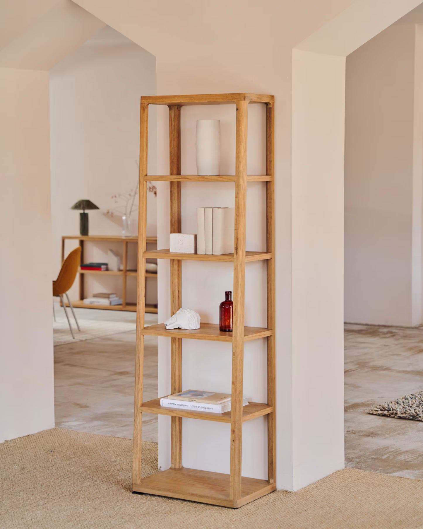 Kave Home Maymai Shelf with Solid Oak Structure 60 x 193 cm