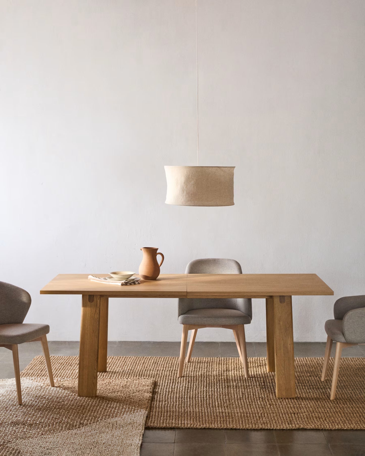 Kave Home Mariela Ceiling Lamp Shade in Linen with Beige Finish Ø 50 cm