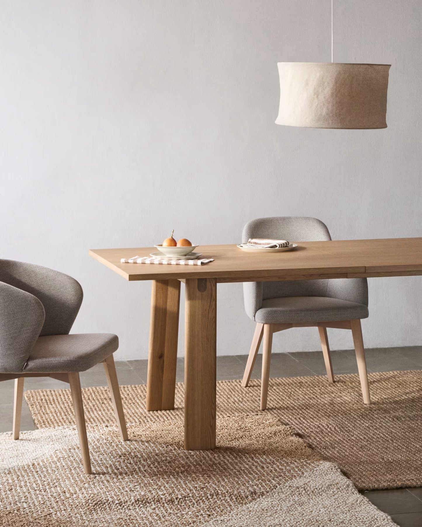 Kave Home Mariela Ceiling Lamp Shade in Linen with Beige Finish Ø 50 cm