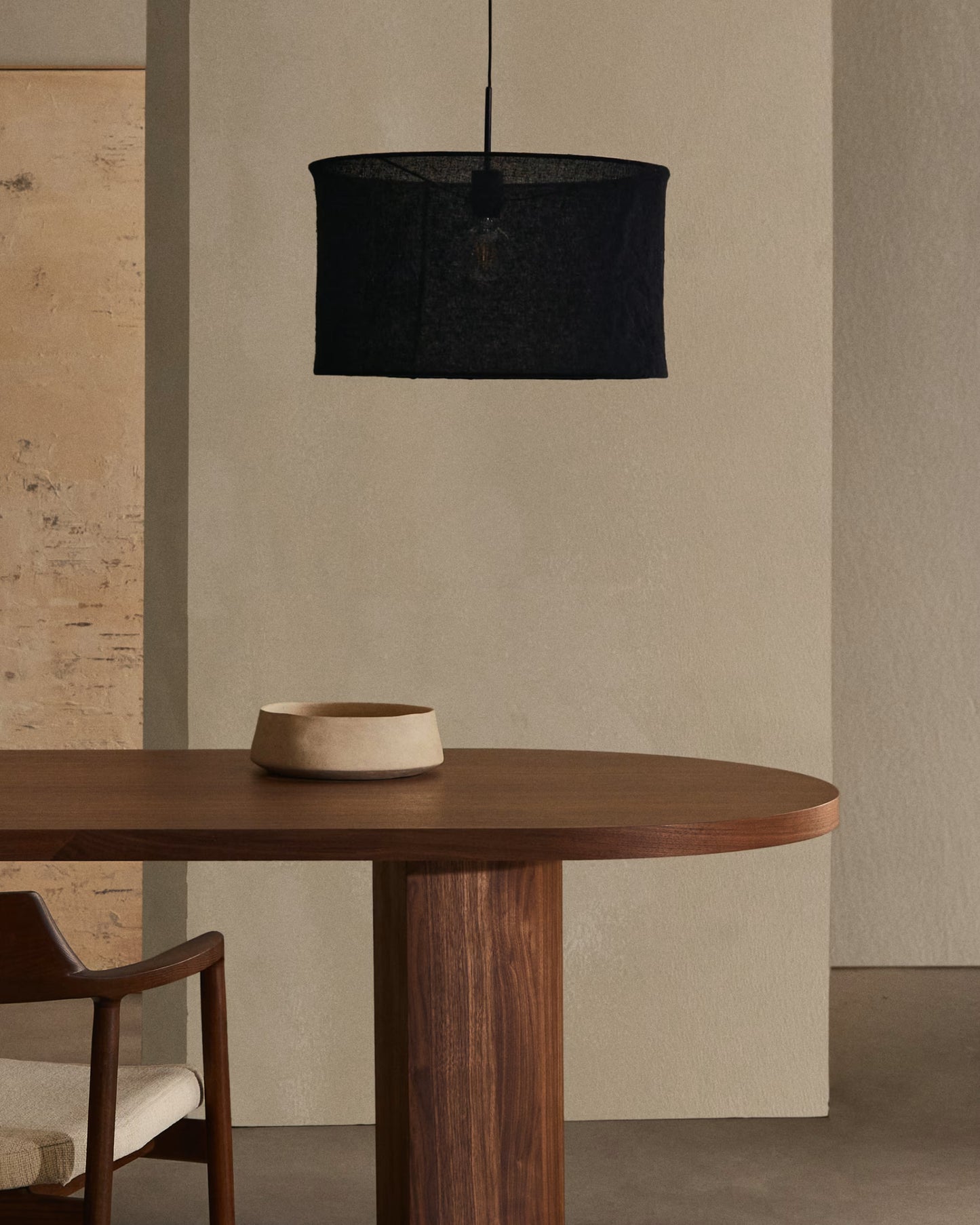 Kave Home Mariela Linen Ceiling Lamp Shade in a Beige Finish Ø 50 x 30 cm