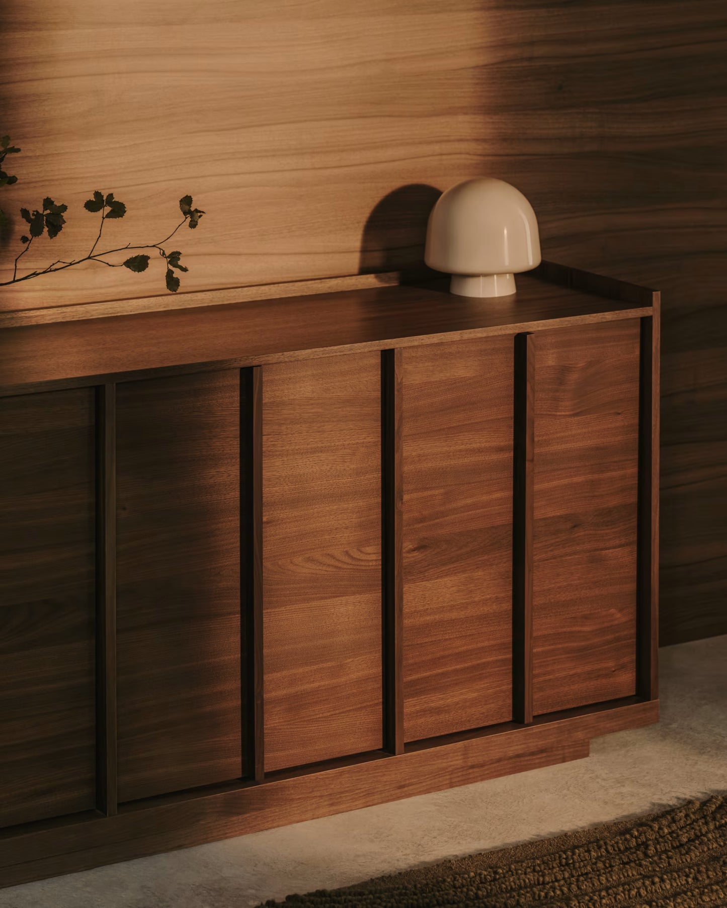 Kave Home Onix Sideboard with a Walnut Veneer in a Dark Finish, 200 x 80 cm FSC Mix Credit