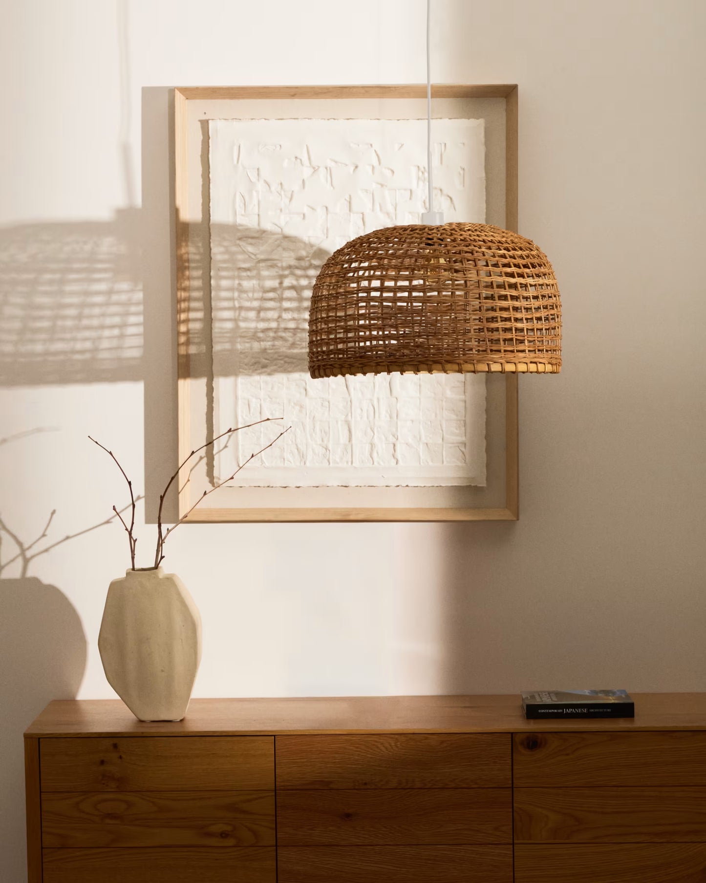 Kave Home Dakira Ceiling Lamp Shade in Rattan with Natural Finish Ø52cm