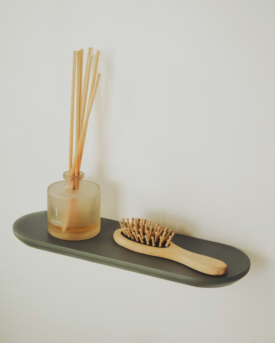 Kave Home Arely Set of 2 Shelves in Mdf with Green Lacquer Finish 35 cm/55 cm