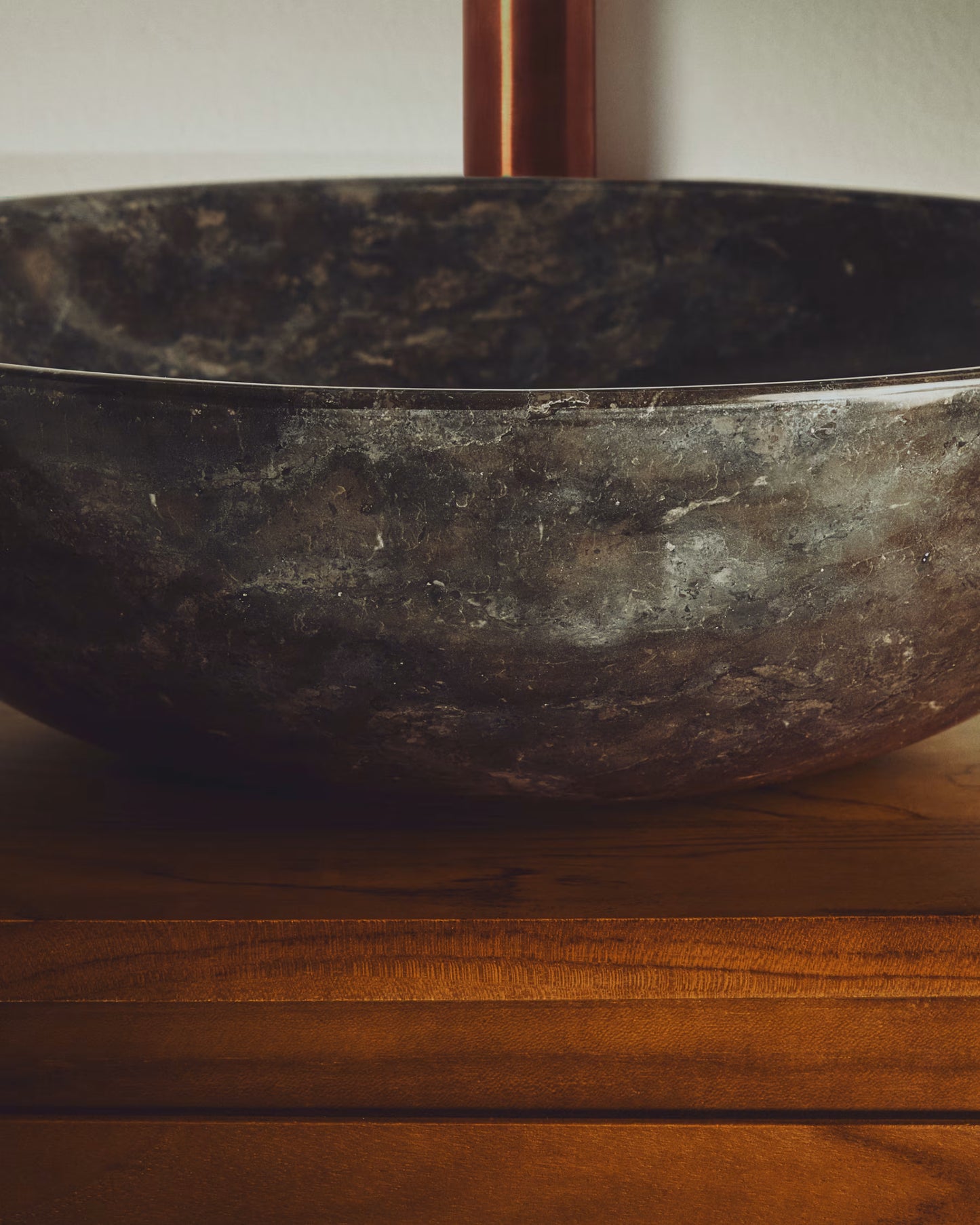 Kave Home Darnen Grey Marble Countertop Washbasin Ø 40cm