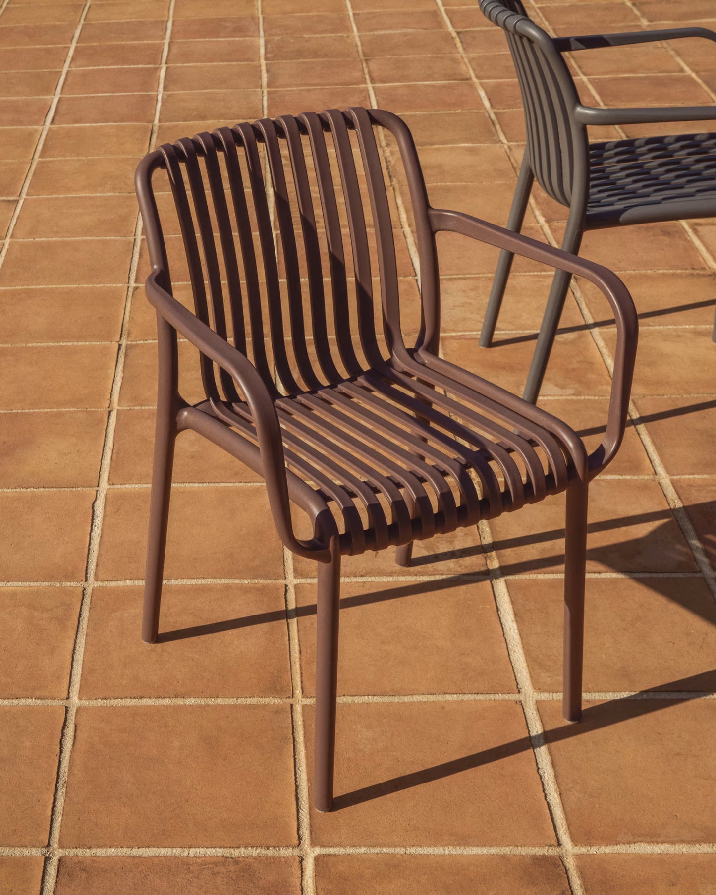 Kave Home Isabellini Stackable Outdoor Chair in Brown