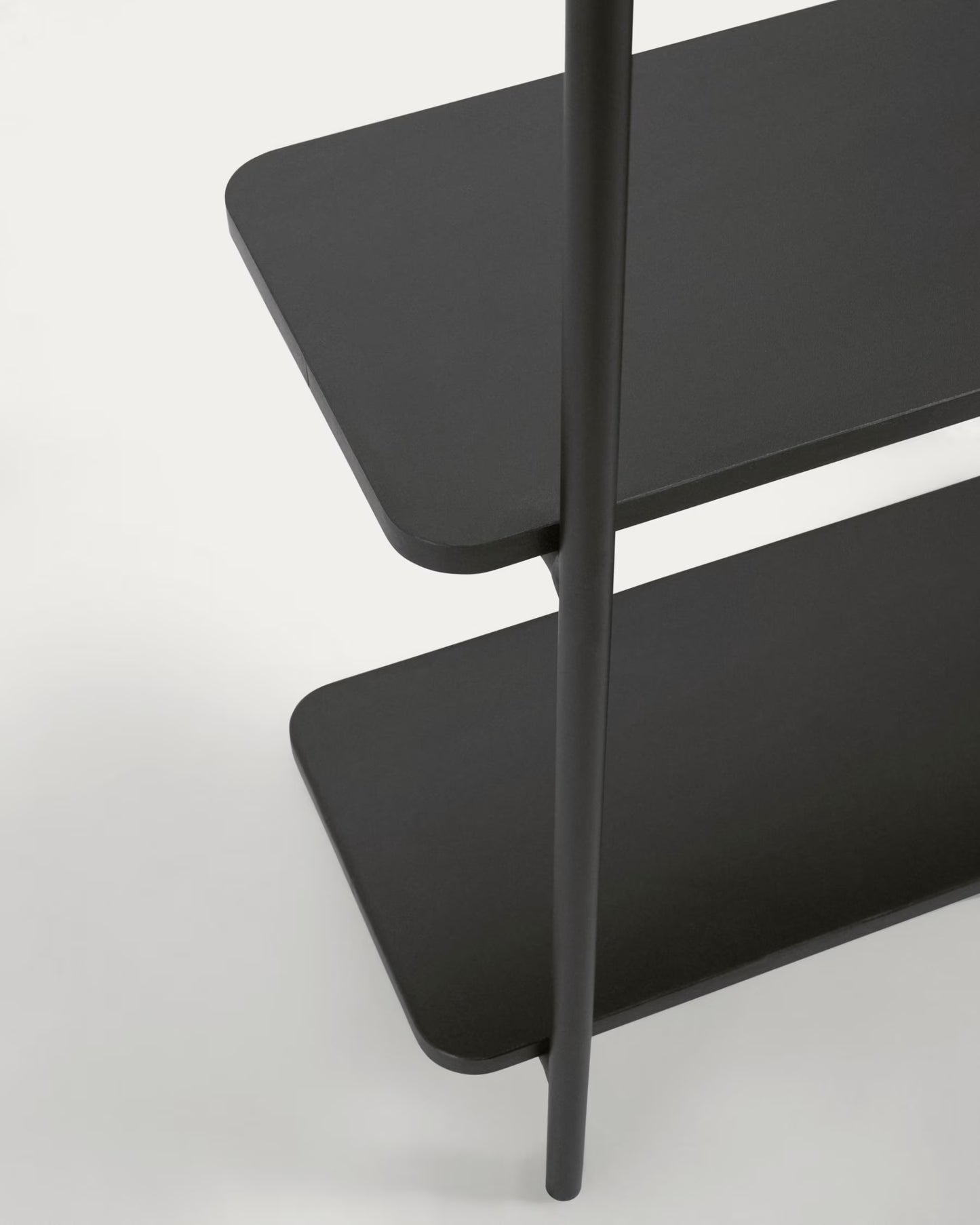 Kave Home Galatia Melamine and Metal Clothes Rail with Black Finish 60 x 162 cm