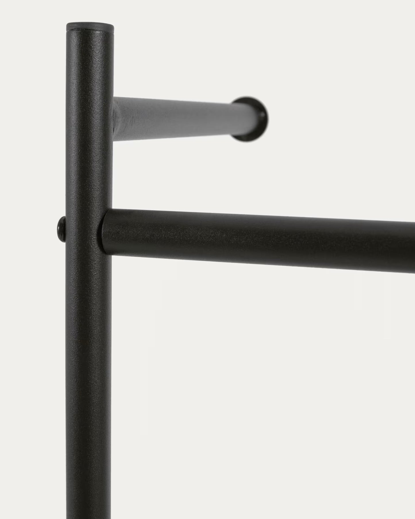 Kave Home Galatia Melamine and Metal Clothes Rail with Black Finish 60 x 162 cm