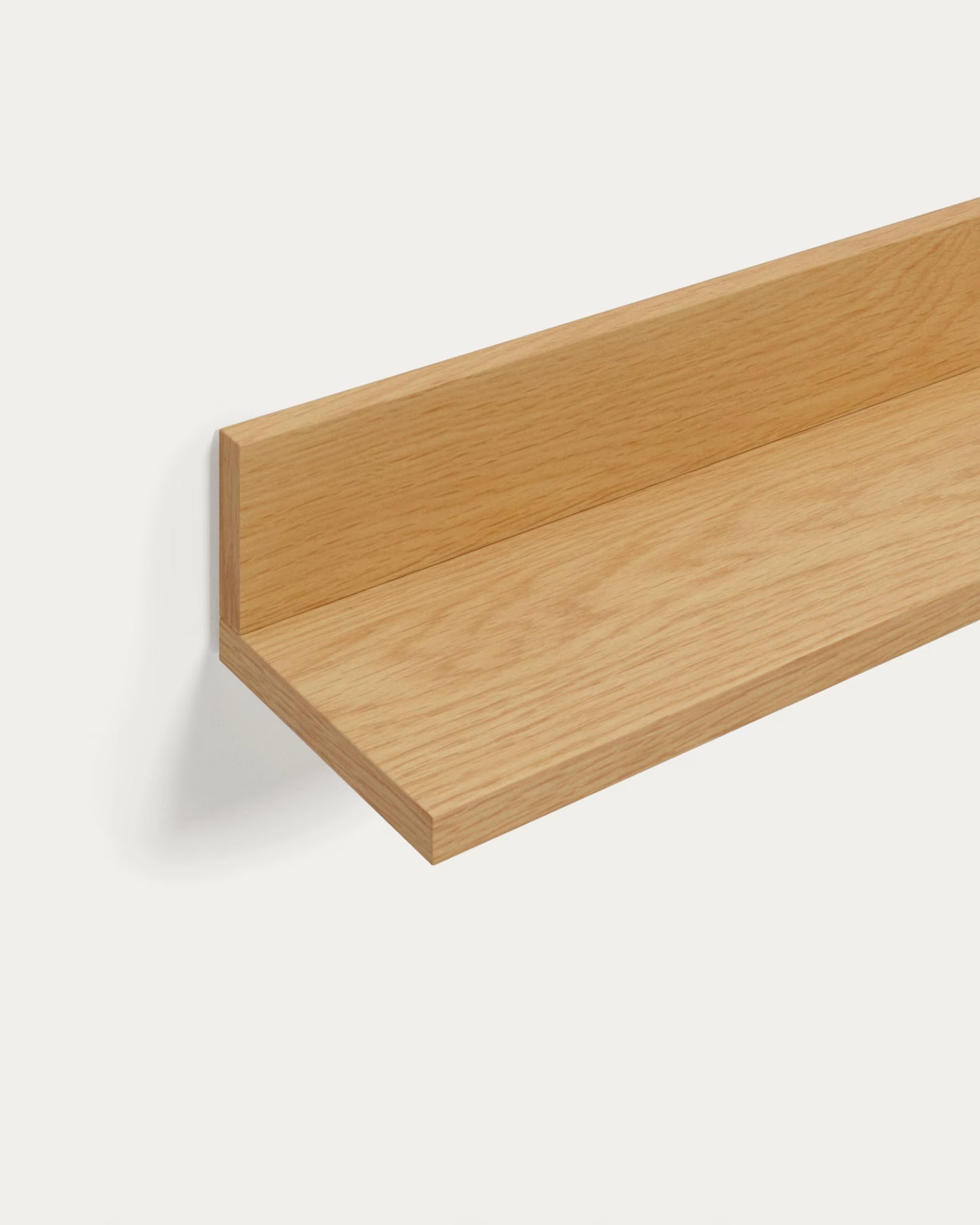 Kave Home Abilen Oak Veneer and White Lacquer Shelf, 120 x 15 cm, FSC™ 100% Certified