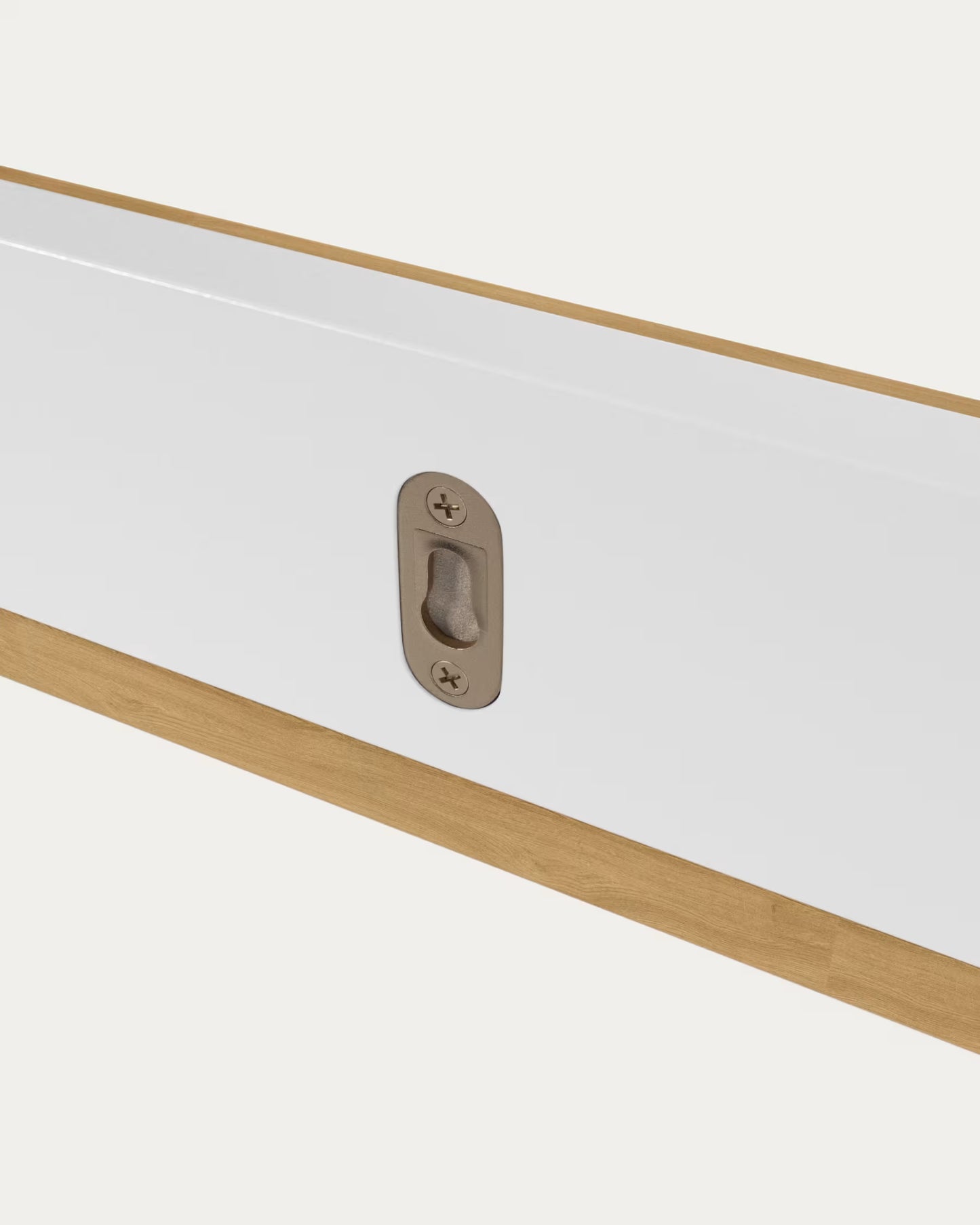 Kave Home Abilen Shelf in Oak Veneer and White Lacquer 80 x 15 cm FSC 100%