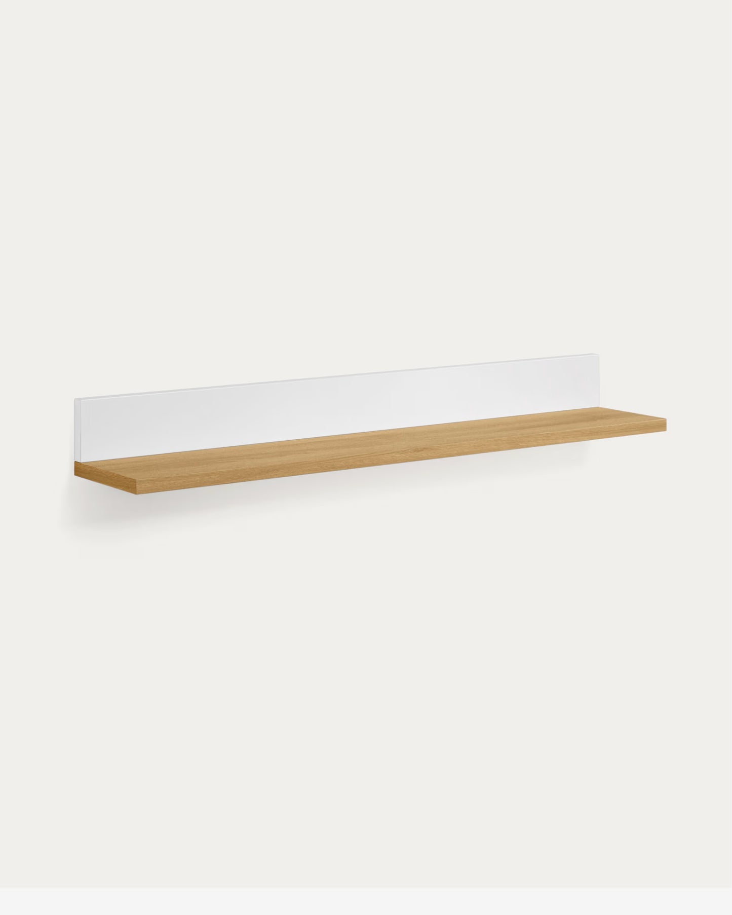 Kave Home Abilen Shelf in Oak Veneer and White Lacquer 80 x 15 cm FSC 100%