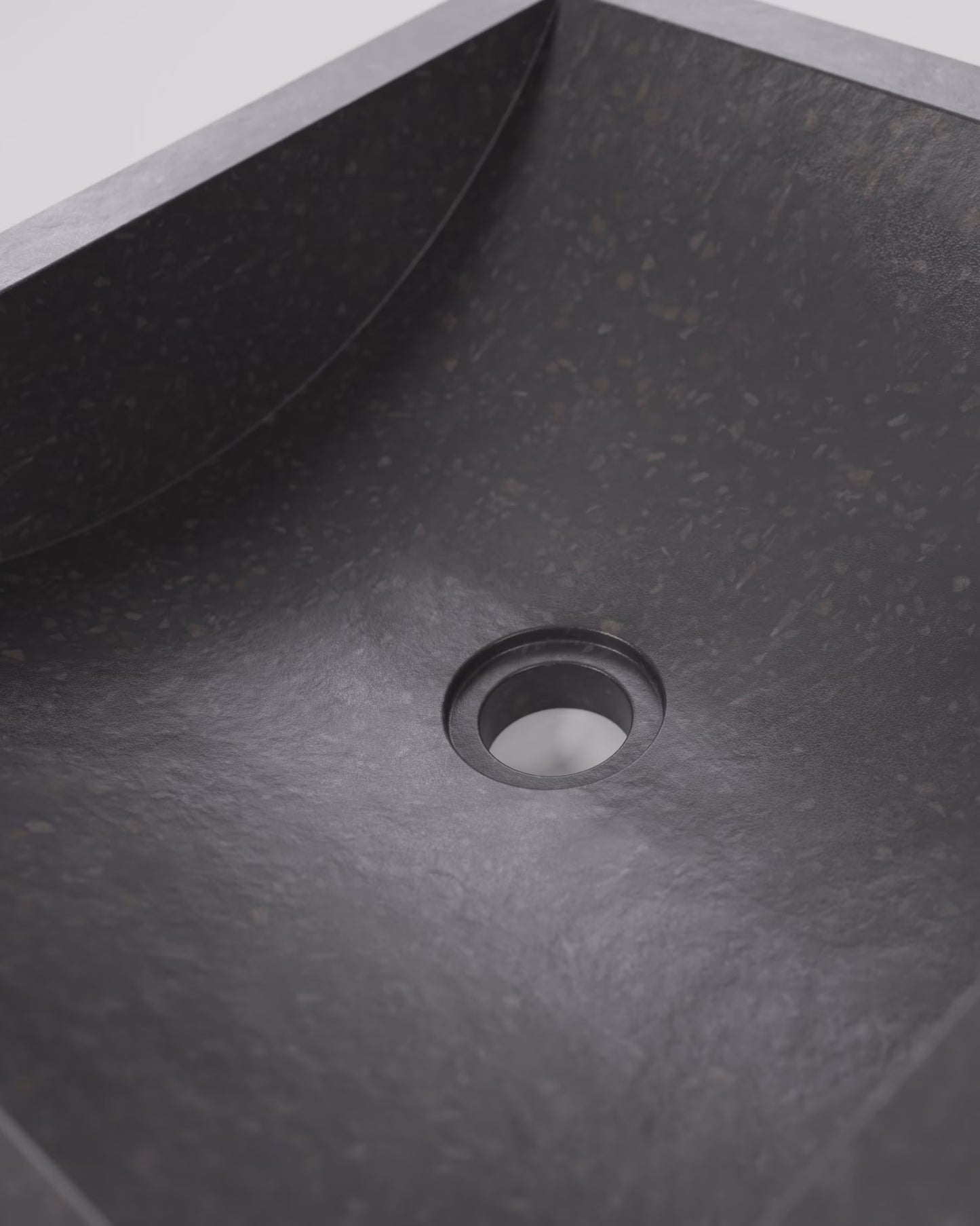 Kave Home Delina Countertop Washbasin in Black Terrazzo 40 x 45 cm