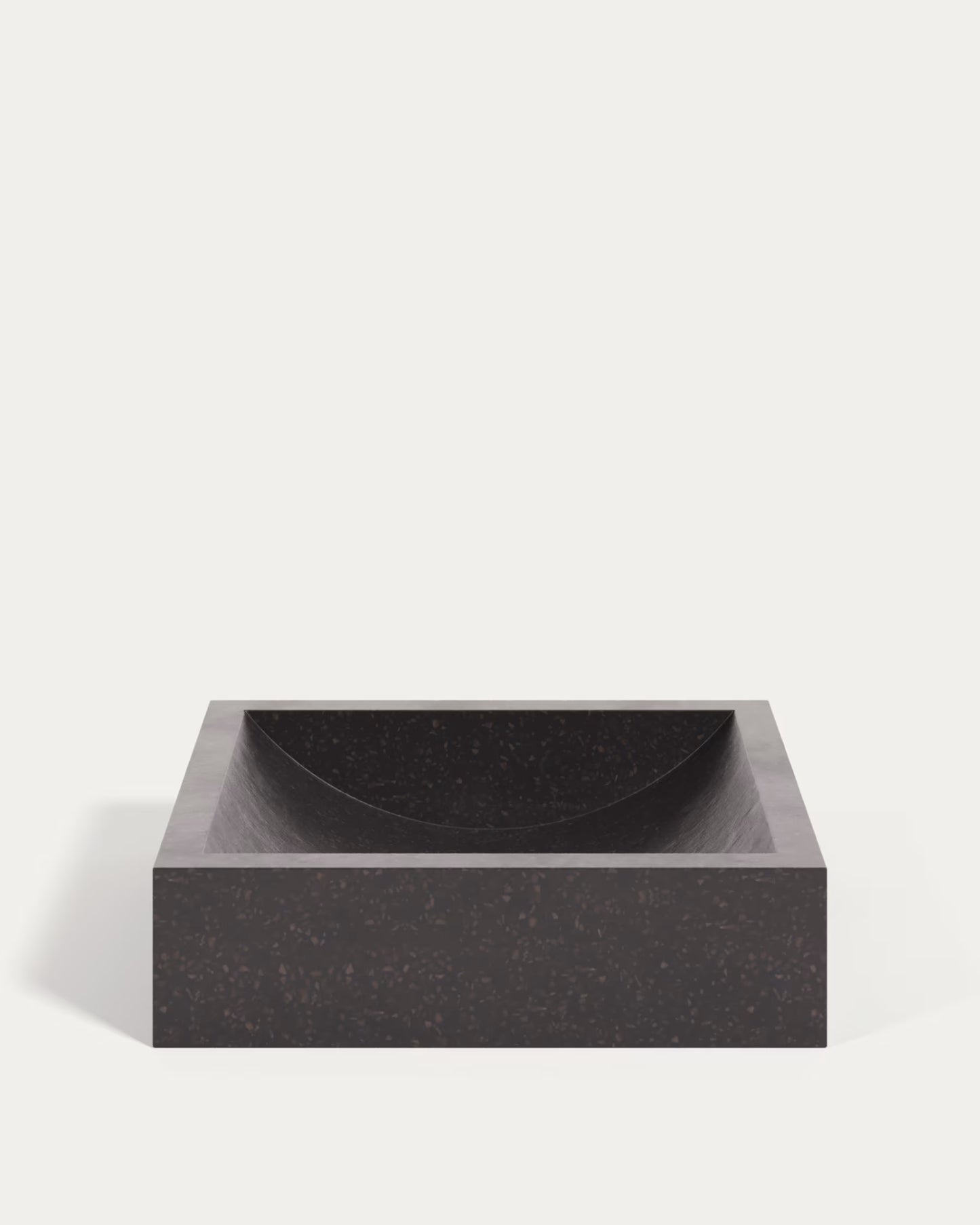 Kave Home Delina Countertop Washbasin in Black Terrazzo 40 x 45 cm
