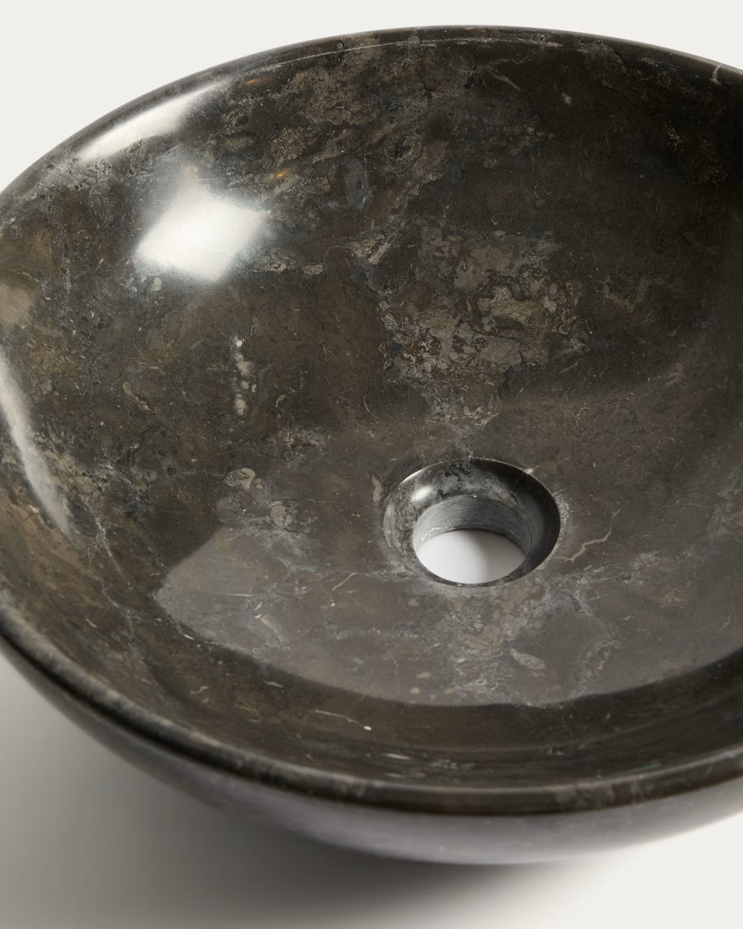 Kave Home Darnen Grey Marble Countertop Washbasin Ø 40cm