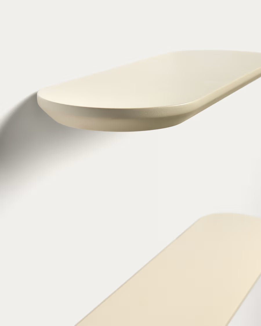 Kave Home Arely Set of 2 MDF Shelves with Beige Lacquer Finish 35 cm/55 cm