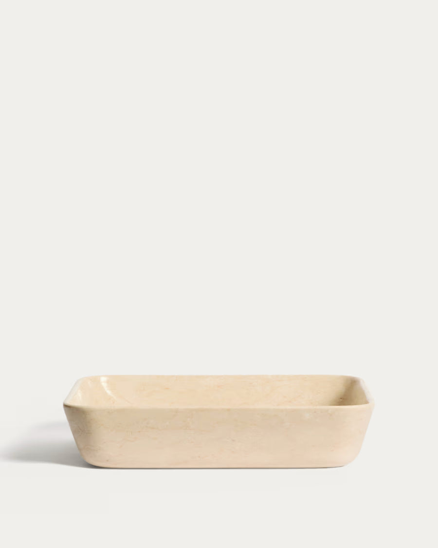 Kave Home Darnen Beige Marble Countertop Washbasin 55 x 35cm