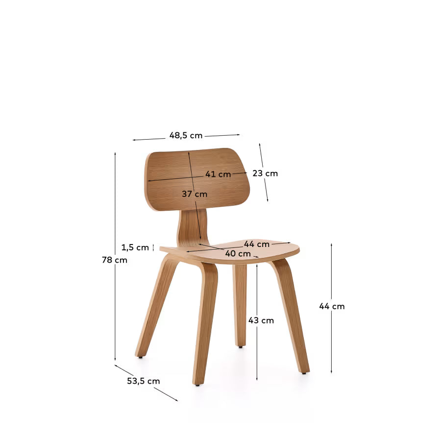 Kave Home Gena Chair in Oak Veneer