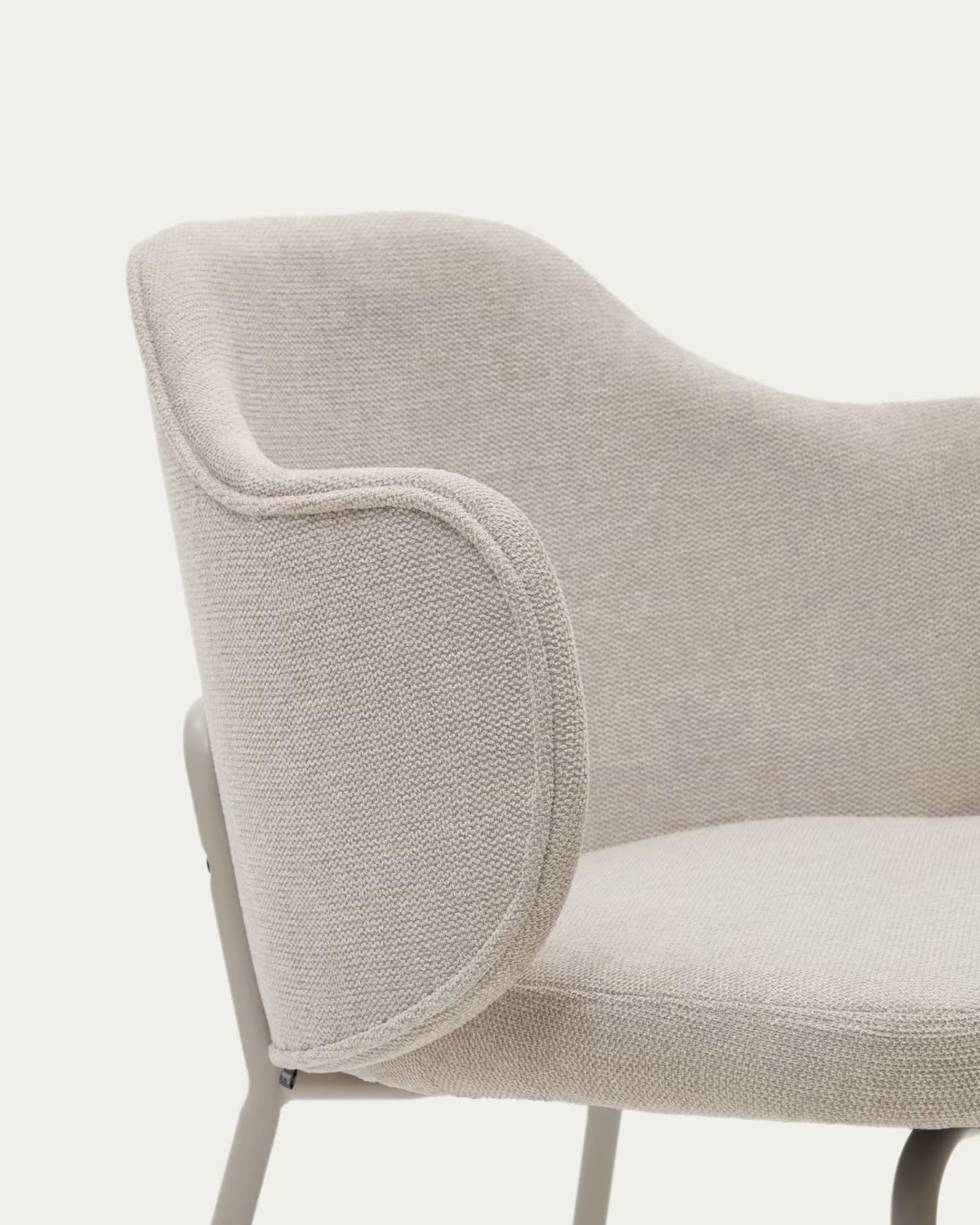 Kave Home Yunia Chair in Beige with Steel Legs in a Painted Beige Finish FR