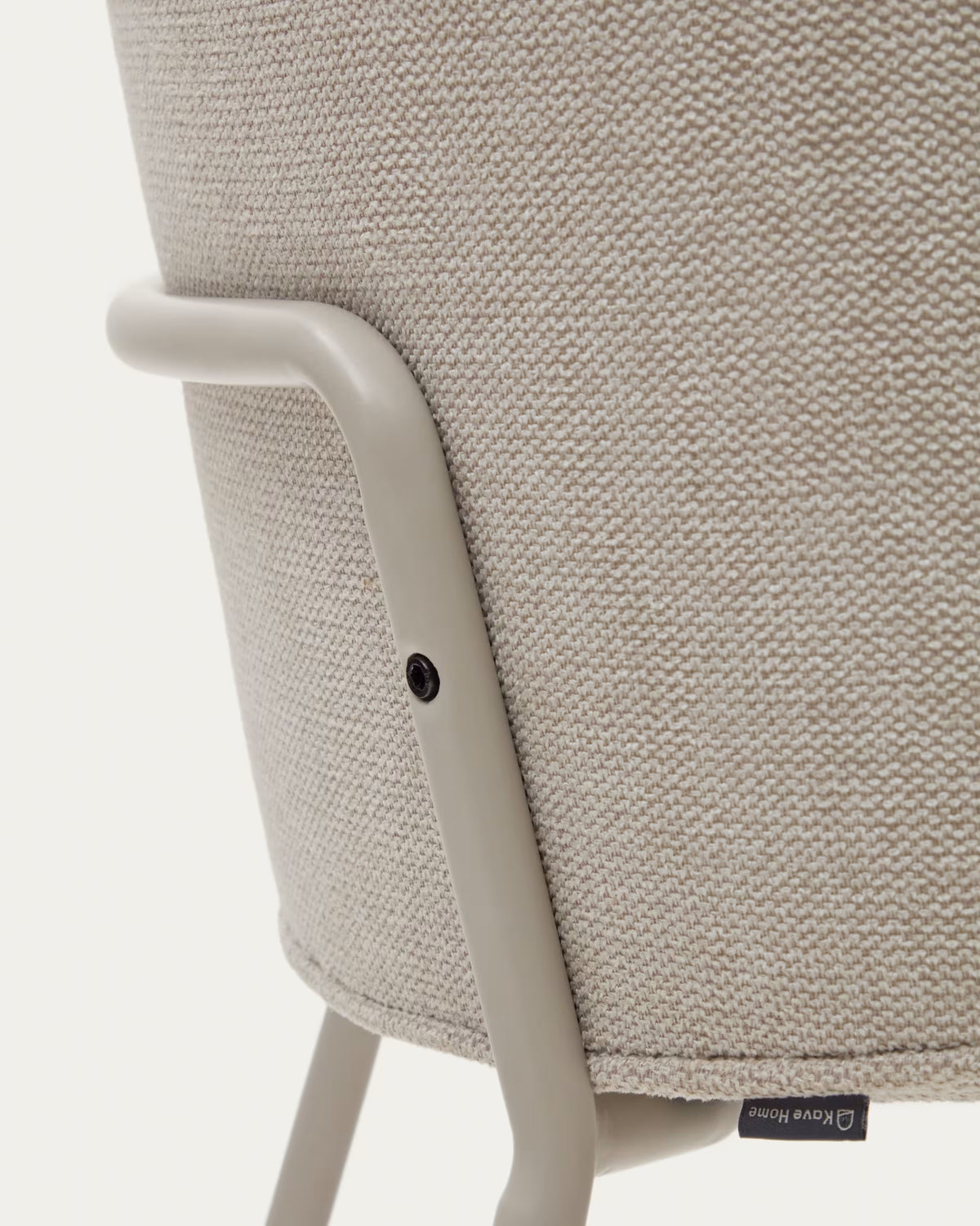 Kave Home Yunia Chair in Beige with Steel Legs in a Painted Beige Finish FR