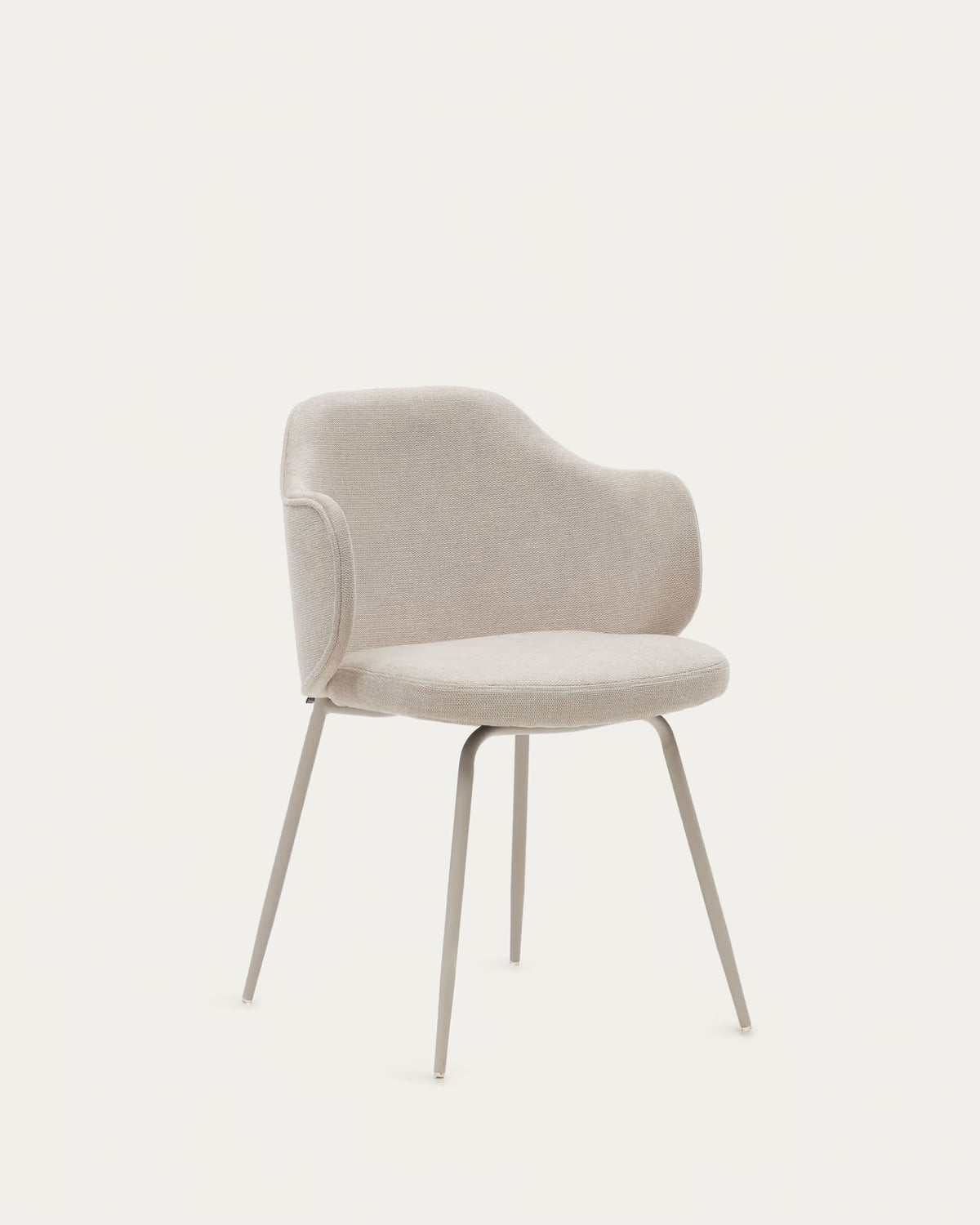 Kave Home Yunia Chair in Beige with Steel Legs in a Painted Beige Finish FR