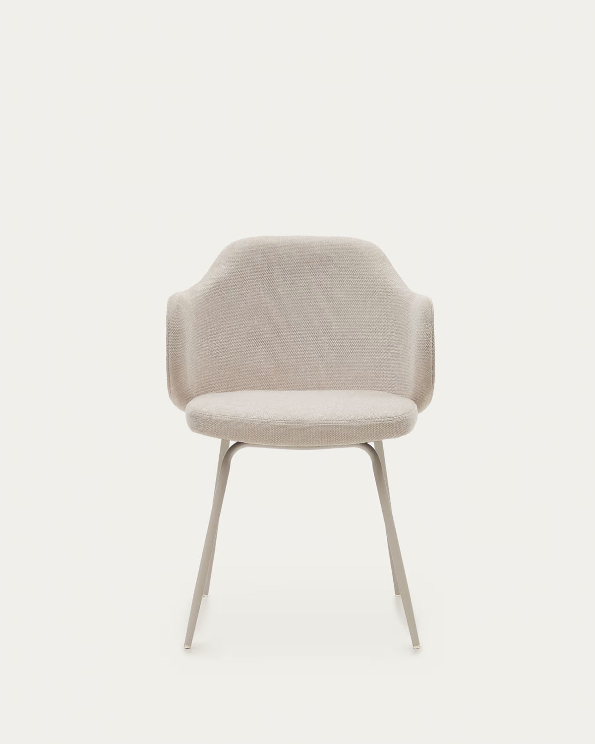 Kave Home Yunia Chair in Beige with Steel Legs in a Painted Beige Finish FR