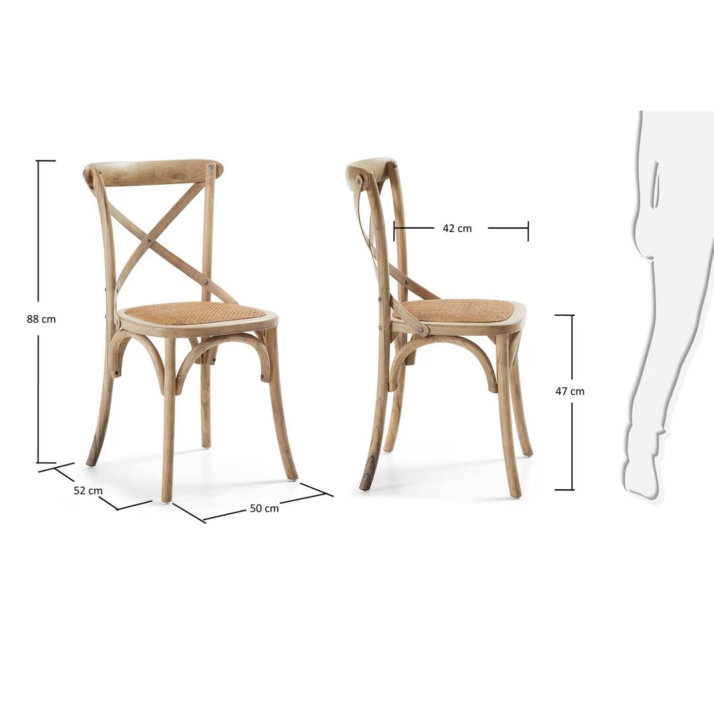Kave Home Alsie Chair in Solid Birch Wood with Natural Lacquer