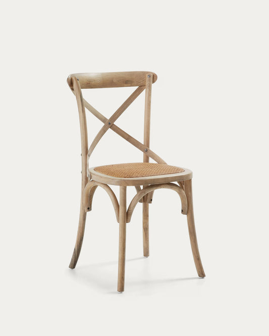 Kave Home Alsie Chair in Solid Birch Wood with Natural Lacquer