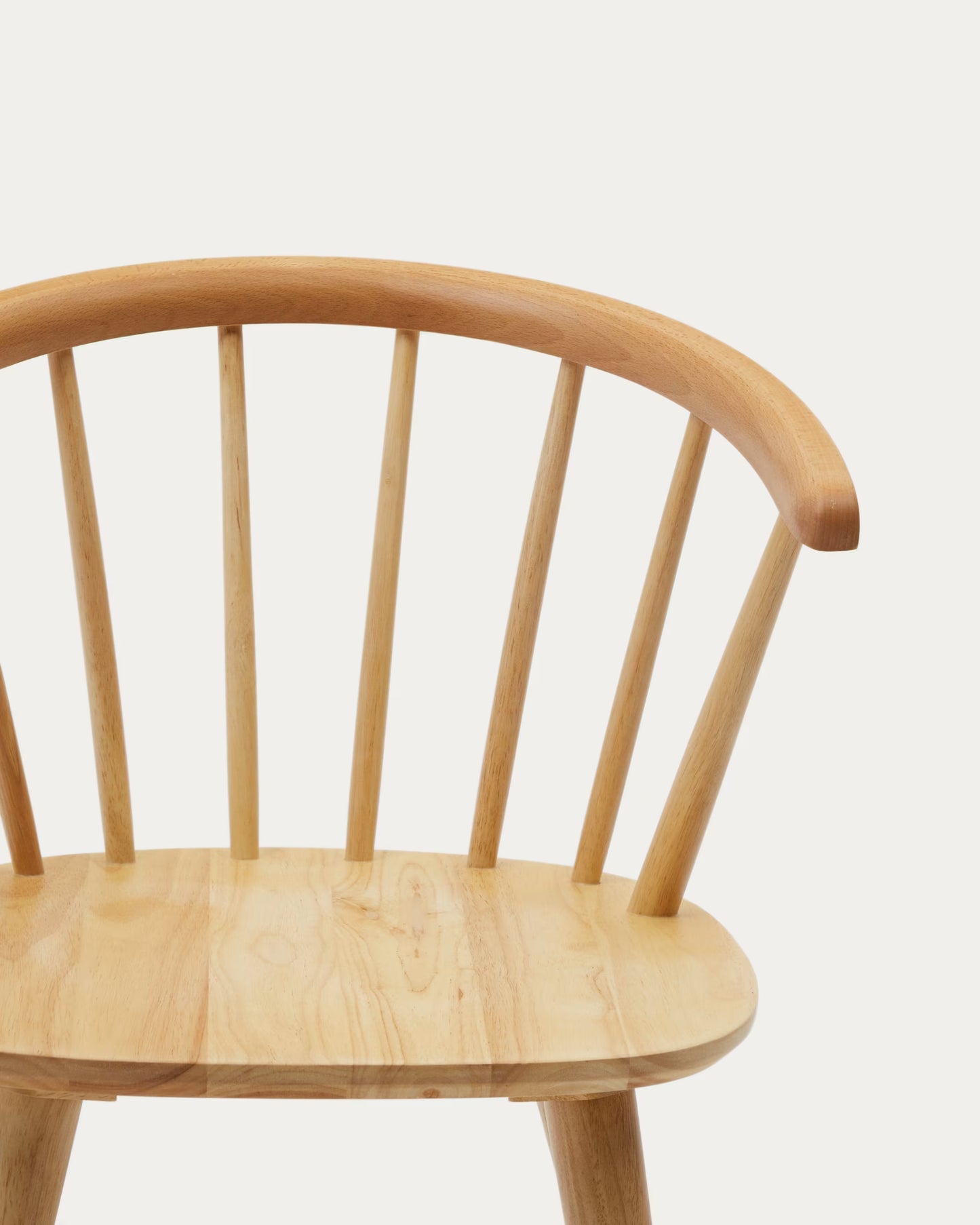 Kave Home Trise MDF and Solid Rubber Wood Chair with Natural Lacquer