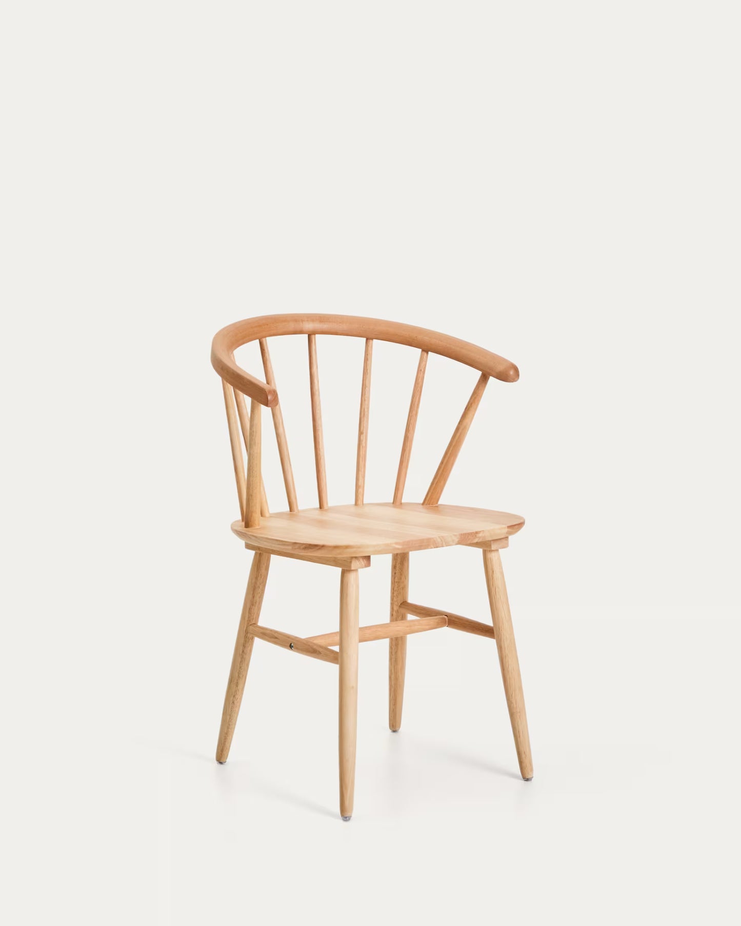 Kave Home Trise MDF and Solid Rubber Wood Chair with Natural Lacquer