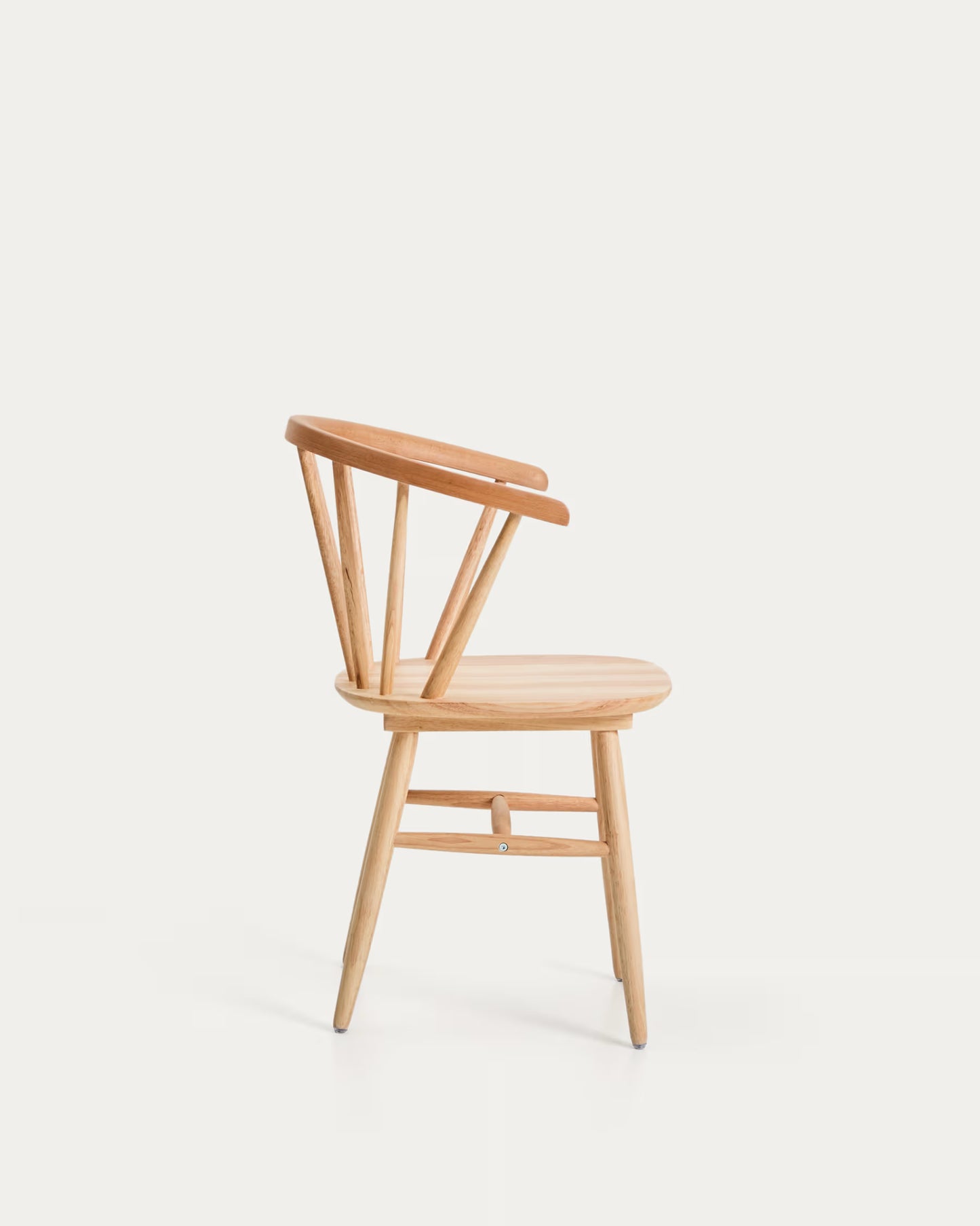 Kave Home Trise MDF and Solid Rubber Wood Chair with Natural Lacquer