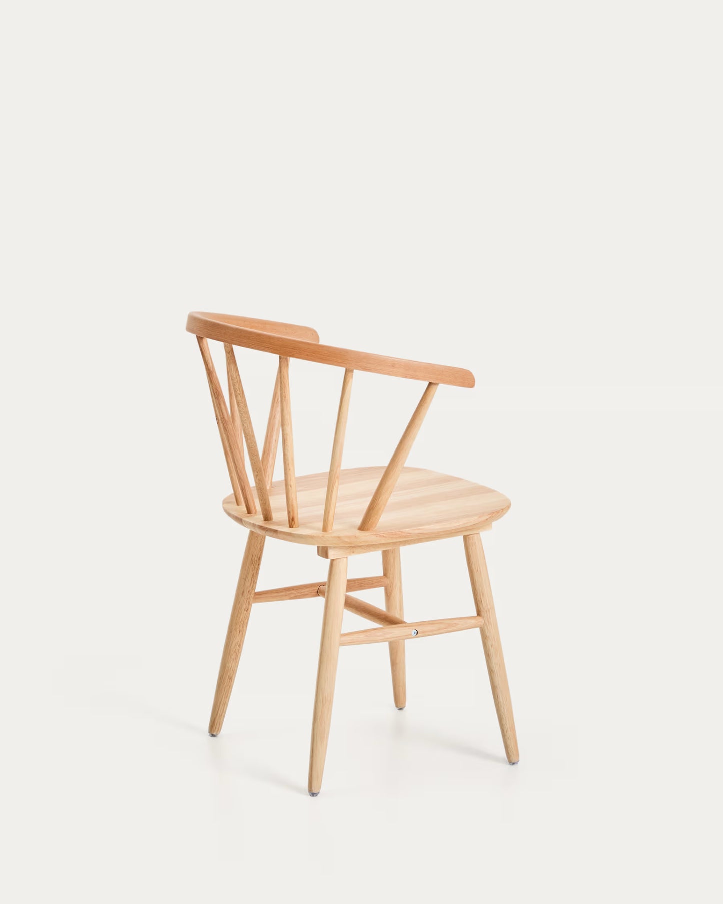 Kave Home Trise MDF and Solid Rubber Wood Chair with Natural Lacquer