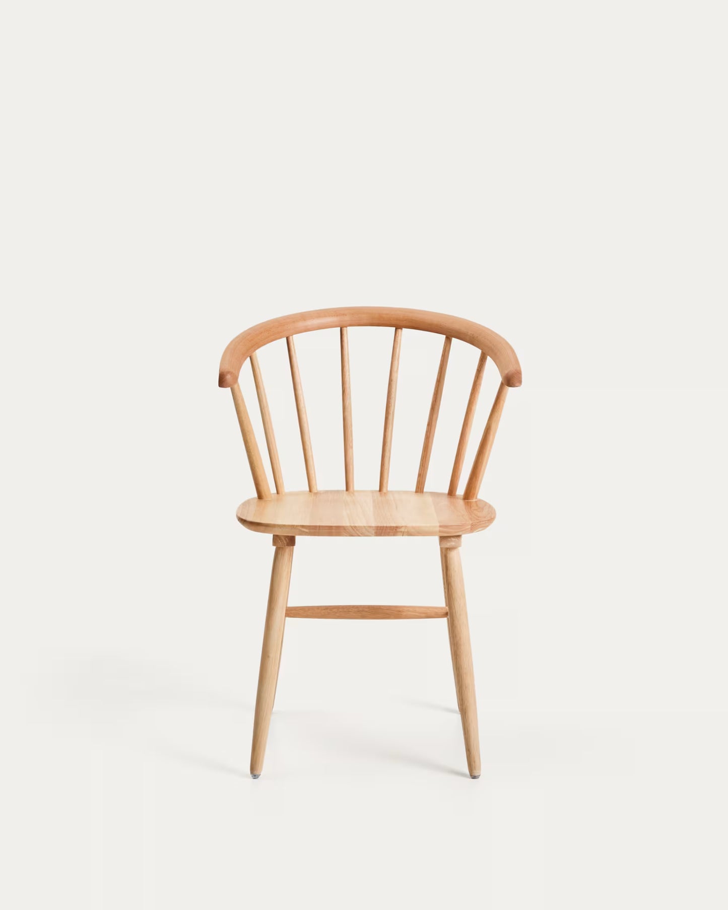 Kave Home Trise MDF and Solid Rubber Wood Chair with Natural Lacquer