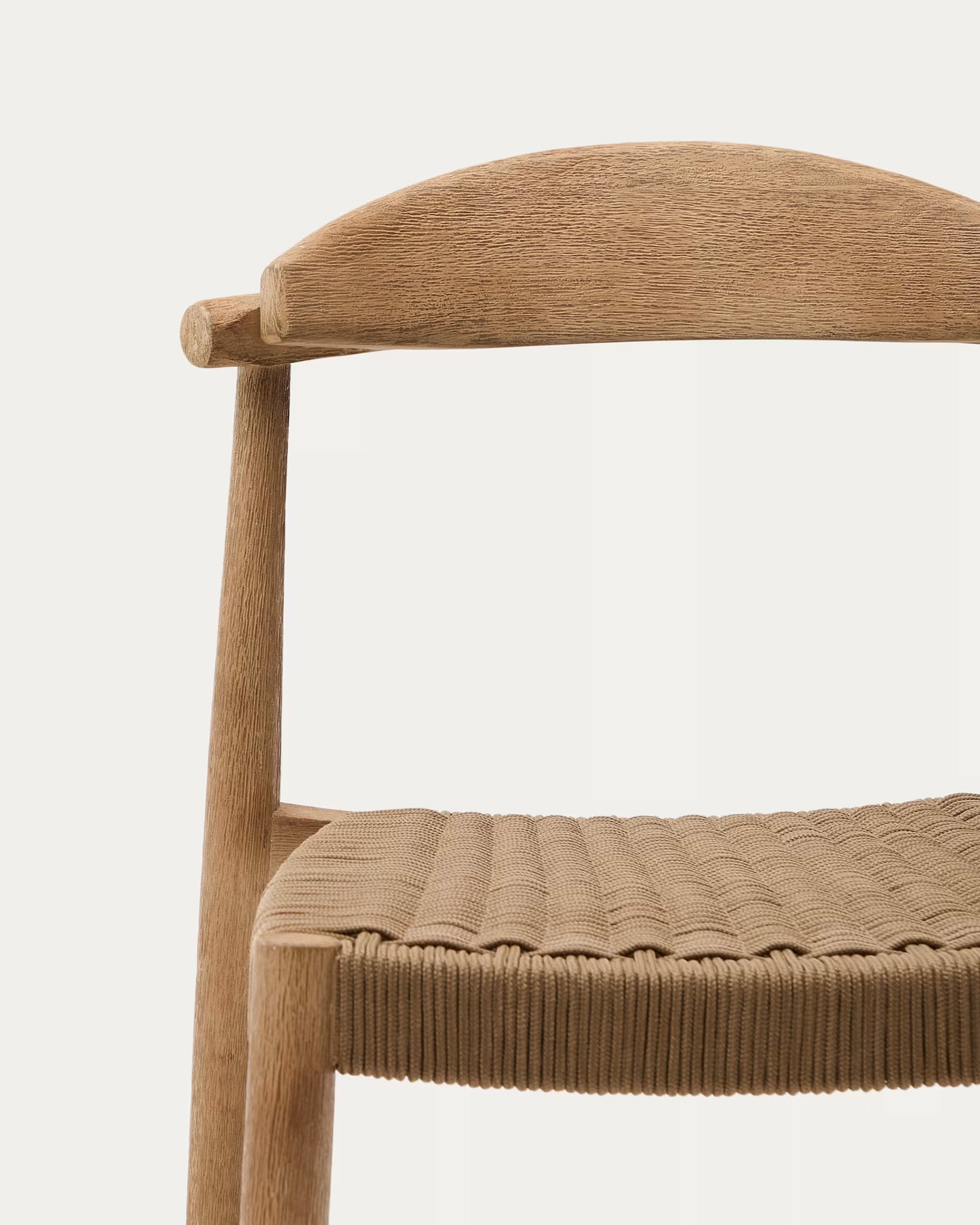 Kave Home Nina Stool in Solid Acacia Wood, Height 76 cm FSC 100%