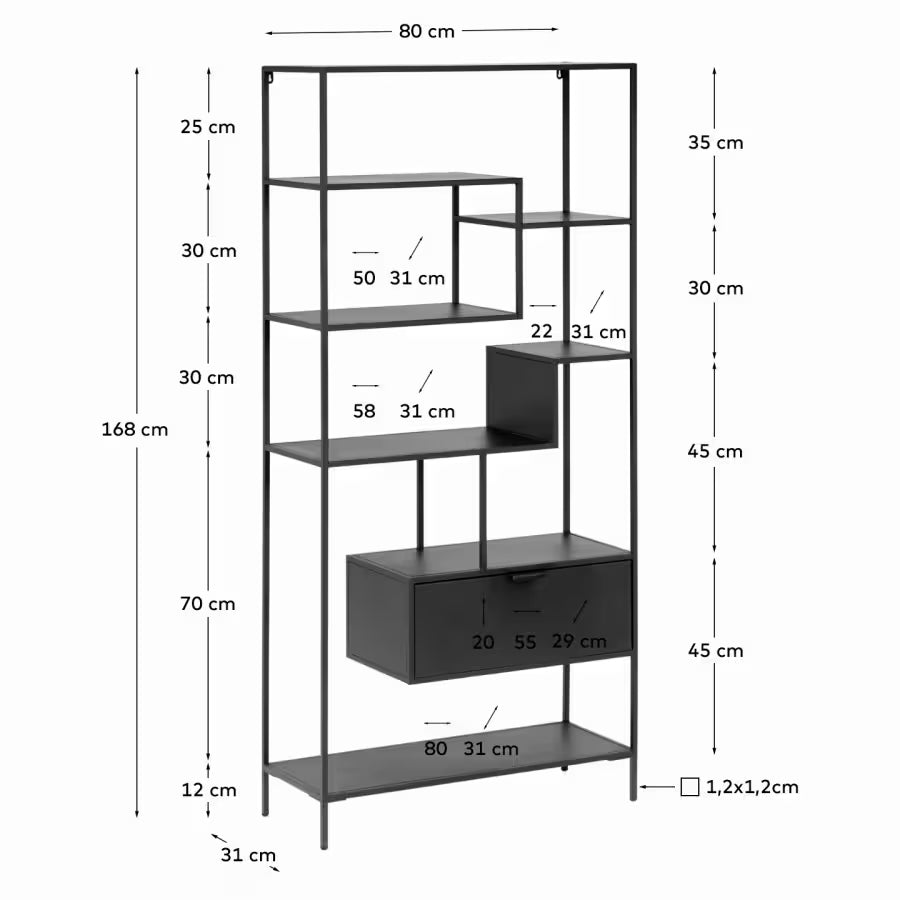 Kave Home Shantay Bookcase 80 x 168 cm
