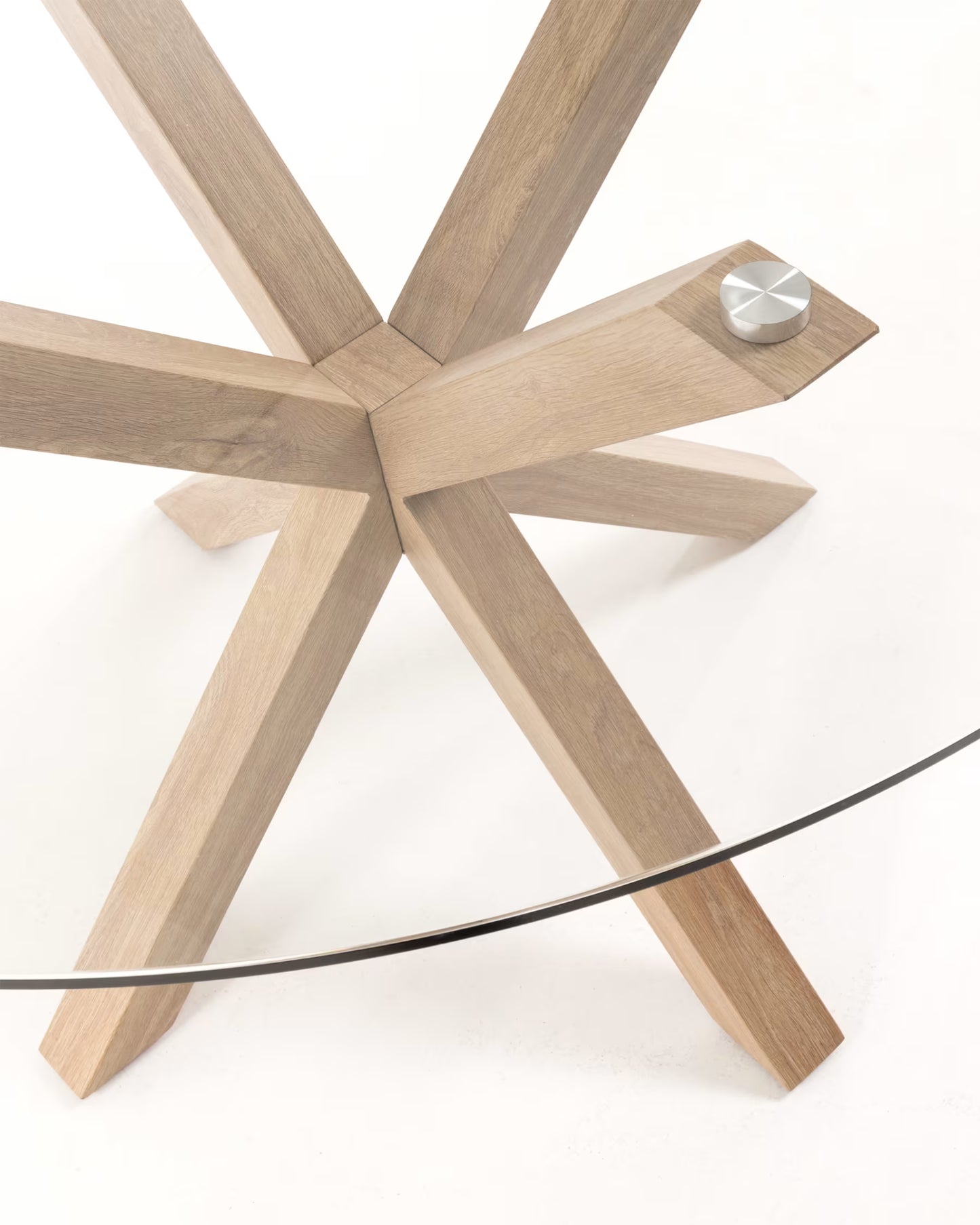 Kave Home Argo Round, Transparent, Glass Table Top, Ø 120 cm