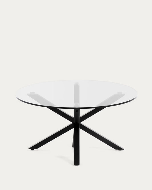 Kave Home Argo Coffee Table Glass Black Ø 82 cm